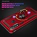 Newseego Compatible with Samsung Galaxy A20S Case, (Not Fit A20) Armor Dual Layer 2 in 1 and 360 Degree Rotating Metal Ring Holder Kickstand & Shock & Scratch Support Shockproof Hard Cover –Red