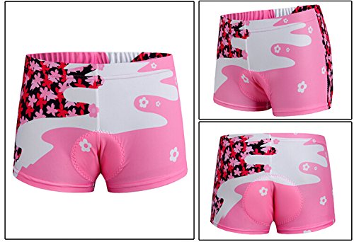 Manstore Women Bicycle Cycling Underwear Gel 3D Padded Bike Bicycle Shorts Pant 02(rose,M)