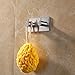 KES Bathroom Lavatory Self Adhesive Double Coat and Robe Hook, Brushed Finish, SUS304 Stainless Steel, A7060H2-2