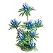 uxcell Aquarium Fish Tank Plastic Water Lily Plant Decor, 10-Inch, Sky Blue Green