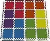 16 Piece Baby Puzzle Play Mat - EVA Foam Mat Non-Toxic with High Safety Standards - Best Foam Play Mat for Children with Vibrant Colors of Foam Floor Tiles - Easy Interlocking Foam Mats Tiles