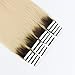 ABH AmazingBeauty Hair Root Tape Hair Extensions - Invisible Pre Taped Double Sided Remy Human Hair Skin Weft, 20 Pieces, 50 Grams, Platinum Ash Blonde with Darkest Brown Base R2-60, 20 Inch