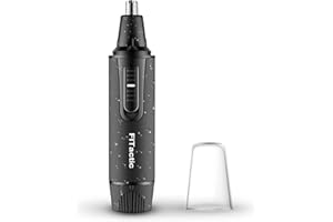 FITACTIC Nose and Ear Hair Trimmer Clipper - 2023 Professional Painless Eyebrow & Facial Hair Trimmer for Men Women, Battery-Operated Trimmer with IPX7 Waterproof, Dual Edge Blades for Easy Cleansing