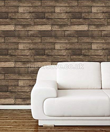 Brewster FD31289 Wooden Plank Wallpaper - Gold, 53 x 53 cm - Image 5