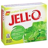 Jell-O Melon Fusion Gelatin Mix 3 Ounce Box (Pack of 6)