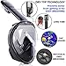 Face Snorkel Mask - Scuba Diving Full Face Mask - Underwater Breathing Snorkeling Masks - Full-face Swim Mask Adult - 180 Panoramic Full View - Sea Ocean Dive Mask Kids - Dry Top Fullface Snorkle Mask