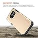 Galaxy S7 Case, Trianium [Protak Series] Ultra Protective Dual Layer TPU Bumper + Hard Polycarbonate Back Plate Heavy Duty Cover + Shock Absorbing for Samsung Galaxy S7 [Gold]