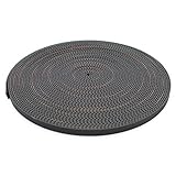 SODIAL 6mm GT2 RF Fiber Glass Reinforced Rubber Timing Belt for 3D Printer, 10 M