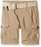 U.S. Polo Assn. Big Boys Belted Honeycomb Ripstop Cargo Short, Dark Khaki, 10