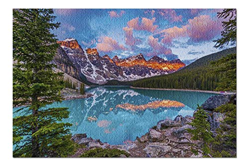 Enovoe 1000 Piece Puzzle - Moraine Lake Alberta Landscape - Premium Jigsaw For Adults & Kids - 27x20 Inches