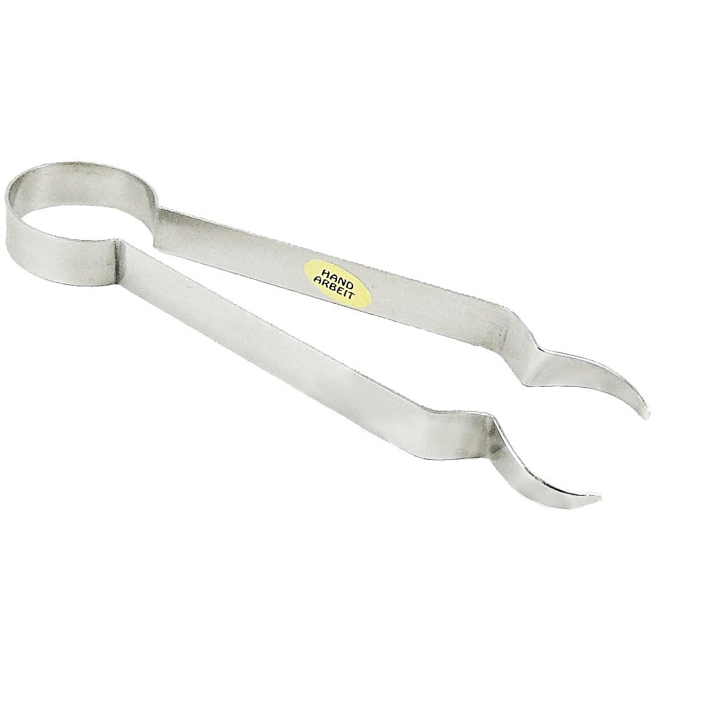NKlaus Tongs Incense Tongs Long 18cm Brass Nickel Plated 2950