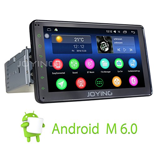 JOYING New Android 6.0 Aftermarket Head Unit 2GB RAM In Dash Stereo for Car Single Din Touch Screen Car Radio Media Player with GPS Navigation Bluetooth HD 1080P Resolution & Wifi, 7 Inch