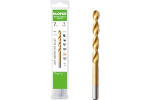 HLOFIZI 7mm M42 8% Cobalt Drill Bits (1 Pack), Metric Titanium Twist Drill Bits for Hard Metal, Stainless Steel and Cast Iron