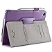 iPad Mini Case, i-Blason Apple iPad Mini 3 Case [2014 Release with Touch ID] Compatible with iPad Mini / iPad Mini with Retina Display Auto Wake / Sleep Smart Cover Leather Case (Purple)