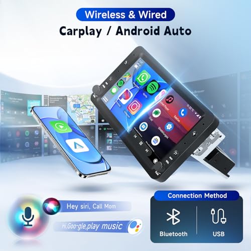 VECHTEL 2G + 64G Android 15 Car Radio for Alfa Romeo 159 2004-2011, 7 Inch HD Screen Tactile Stereo Car Stereo Car with Carplay Android Car Wireless GPS Wi-Fi Bluetooth 2USB Radio FM RDS Rearview Camera
