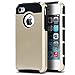 ULAK iPhone 4S Case,iPhone 4 Case,4S Case, [Colorful Series ] Dual Layer Hybrid Slim Hard Case for iPhone 4S & iPhone 4 with Hard PC Cover and Soft Inner TPU (Gold/Black)