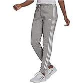 adidas Womens Essentials 3-Stripes French Terry Cuffed Pants