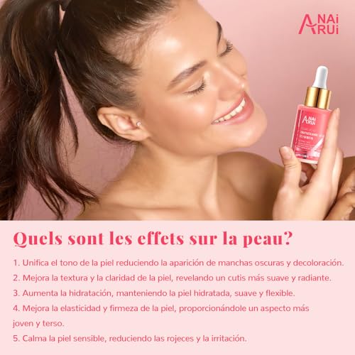 ANAiRUi Tranexamic Acid Serum 5% with Niacinamide 3%, Glycolic Acid and Kojic Acid, for Opaque Skin, Lucidity and Uniform Tone, Glass Skin, 30 ml
