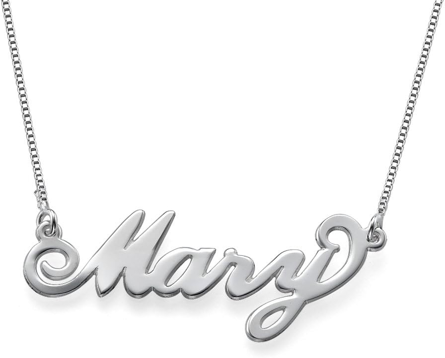 Personalized Name Necklace in 925 Sterling Silver - Custom Made Pendant with Any Name! Gift for Her