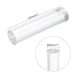 MECCANIXITY 1pcs Acrylic Round Rods 1" x 4" Clear