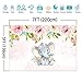 Mehofoto Elephant Baby Shower Backdrop Pink Elephant Floral Birthday Background 7x5ft Vinyl Baby Girls Baby Shower Birthday Party Banner Backdrops