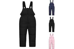 Toddler Boys Girls Snow Bib Overalls Ski Hiking Insulated Snowpants Suit Kids Winter Waterproof Snowboarding Pants