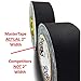 Gaffers Tape Double Size Roll = 60 Yard / 180 Feet | 2 inch X 60 Yards | Real Premium Grade Professional Gaffer Tape Black, DJ Pro Gaff Tape Black | Easy Tear Gaffing Tape Black | True 2