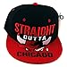 Greatest 23 Chicago New Straight Outta Bulls Colors Black Red Era Snapback Hat Cap