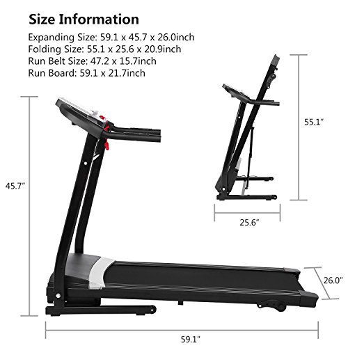Treadmill for Home Folding Electric Treadmill with Incline Running Machine Exercise Machine for Home Gym Office Smartphone APP Control - Thumbnail 6