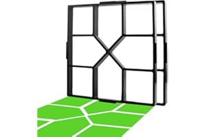 CJGQ 15.7"x15.7"x1.57"Walk Maker Reusable Concrete Path Maker Molds Stepping Stone Paver (Square 2-Pack)