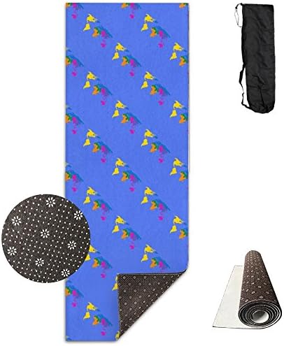 Yoga Mat World Map Made To Measure Yoga Towel Workout Mat 71" X 24" Slip-resistant Environmental Protection