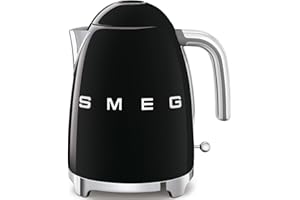 Smeg 50's Retro Style Kettle, 1.7L, 7 Cups, Automatic Shut Off, Black, KLF03BLUS