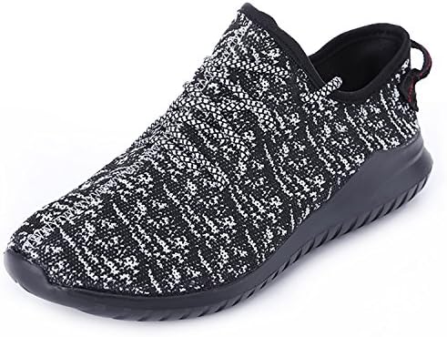APOEMUO Mens Running Shoes Lightweight Fashion Sneakers Casual Sports Walking Shoes Breathable Athletic Blackwhite 40