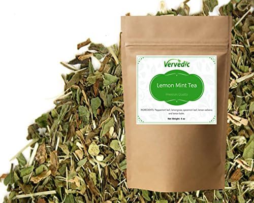 Lemon Mint Tea,Organic Peppermint leaf, Organic lemongrass, Organic spearmint leaf, Organic lemon verbena, Organic lemon balm. (16 oz)