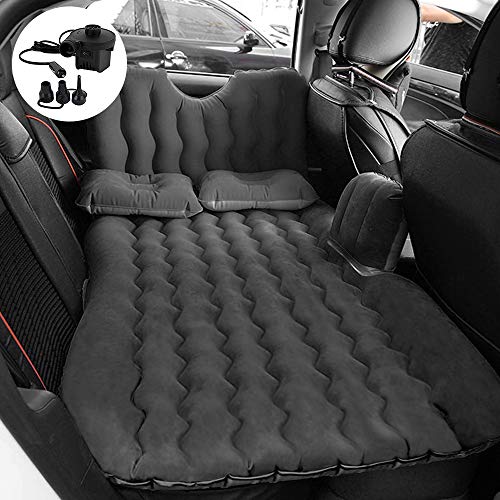 Premium Quality Car Travel Back Seat Inflatable Air Mattress 2 Air Pillows,2 Air Piers,1 Travel Neck Pillow,Mattress and Piers can be Separated so Mattress can be Used Like Normal Camping Mattress