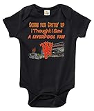 Sorry For Spittin Up Funny One-piece Baby Bodysuit for Manchester United Fans (0-3 Months, Black)