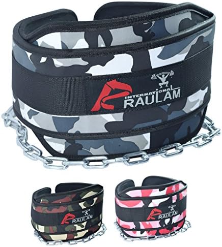 Dip Belt with 36” Extra length Heavy Duty Chain, Comfort Fit Neoprene, Double Stitching Maximize your Weightlifting & Bodybuilding Workouts with Durable Dipping Belt, Extra Padding