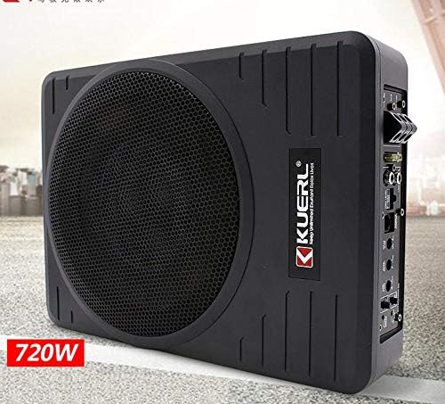 10 inch Car Subwoofer with Built In Amplifier Ultra-Thin Vehicle Active Subwoofer Bass Amplifier Speaker Enclosure Car Audio 12V