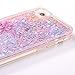 UCLL High Heeled Design Liquid Glitter Floating Cover for iPhone 7 Plus iPhone 8 Plus with a Screen Protector (Blue & Pink)