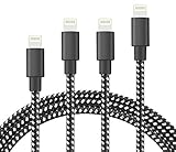 Besiva Lightning Cable, iPhone Charger 4Pack [ 3FT 6FT 6FT 10FT ] Nylon Braided 8 Pin Lightning to USB Charger for iPhone X/iPhone 8/8 Plus/7/7 Plus/6s/6s Plus/6/6 Plus/iPad