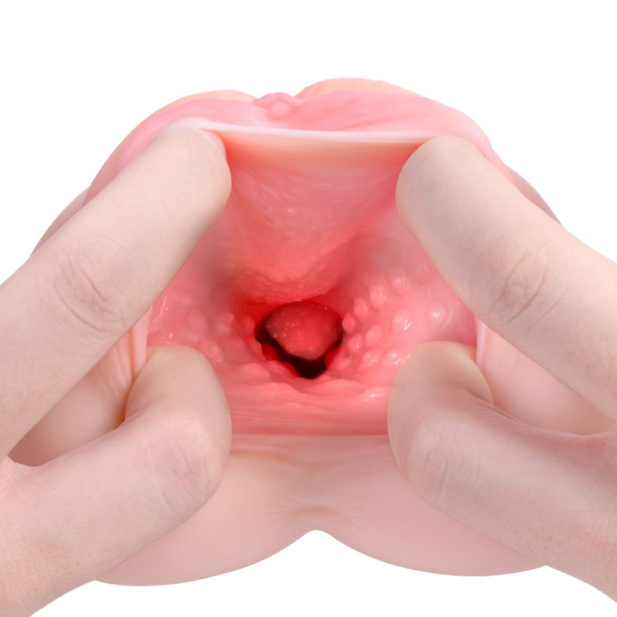 Male Masturbator Sex Toys, ZEMALIA Lily Realistic Vagina Pocket Pussy Built-in Cock Ring Close-Ended Stroker for Man Masturbation