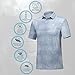 Three Sixty Six Golf Shirts for Men - Dry Fit Short-Sleeve Polo, Athletic Casual Collared T-Shirt Metallic White