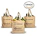 World's first 100% Compostable & Reusable shopping bag- Organic grocery bag (3-PACK) Eco-Friendly, Large & Heavy Duty by STARDUST