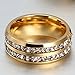 Chryssa Youree Mens Womens 8MM Titanium Stainless Steel High Polished Cubic Zirconia CZ Promise Engagement Band Wedding Ring Size 6 to 12 (SZZ-021) (Size 9, gold)