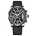 Watches Mens Sports Chronograph Waterproof Analog Quartz Watch with Black Leather Band Fashion Watch Women Watches