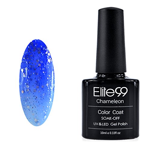Chameleon Temperature Changing Colour Nail Lacquers Soak Off UV LED Gel Polish Strong Blue - Marina Chameleon Temperature Changing Colour Nail Lacquers Soak Off UV LED Gel Polish Strong Blue - Marina