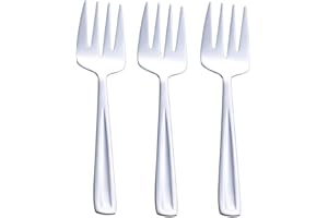 GoGeiLi Stainless Steel Large Serving Fork Set, 9.5-inch Big Serving Fork for Party, Banquet, Buffet, Dishwasher Safe, Set of