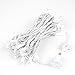 Novelty Lights 25 Feet 50 Light Pure White LED Christmas Lights White Wire, Connectable Mini String, Indoor/Outdoor, Commercial Grade, UL Listed