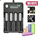 18650 Battery Charger, 4-Slots USB Battery Charge for 3.7V Li-ion TR IMR 10440 14500 16650 18650 16340(RCR123) Batteries, LED USB Intelligent Rechargeable Battery Charger (1pcs Battery Charger)
