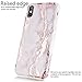 iPhone X Case, HICIECOO iPhone 10 Case Marble Protective Design Bumper Glossy TPU Soft Rubber Silicone Cover For Apple iPhone X (2017) (Metallic Rose Gold 5.8 Inch)